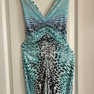 VENUS Zebra Print Dress in Black and White